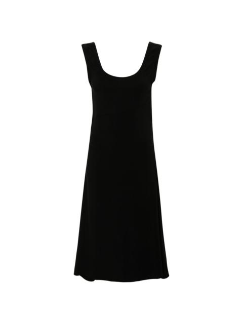 scoop-neck midi dress