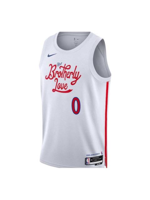 Nike Nike x NBA Philadelphia 76ers Tyrese Maxey Jerseys 'White' DO9606-105