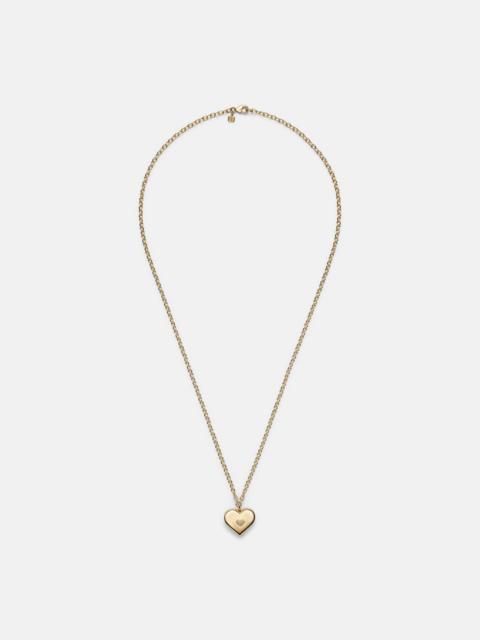 SYDNEY EVAN Wallpaper Heart 14kt gold pendant necklace with diamonds