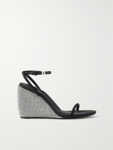 Alexander Wang Dahlia Crystal-embellished Stretch Wedge Sandals