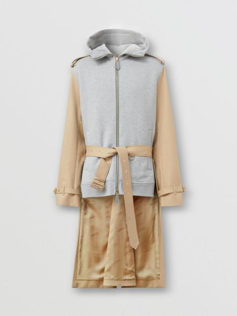 Burberry Cotton and Jersey Reconstructed Trench Coat