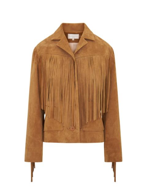 LoveShackFancy Geraline Suede Fringe Jacket