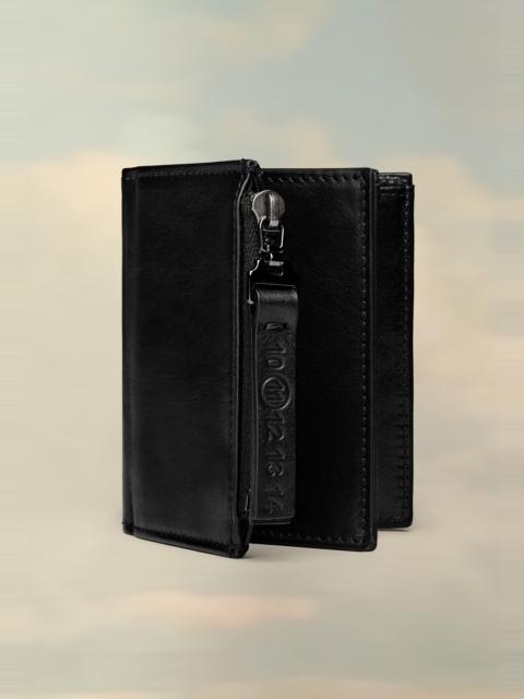 Leather zip wallet