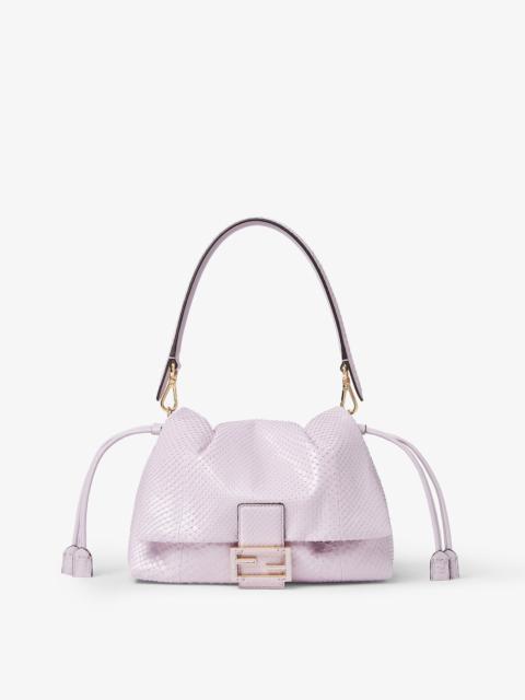 FENDI Mamma Baguette Medium Anemone purple python leather bag