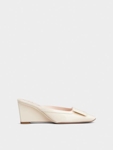 Roger Vivier Belle Vivier Wedge Mules in patent leather