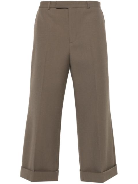 cropped wool gabardine trousers