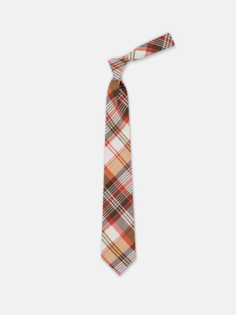 J. PRESS MADE-IN-USA BROWN, WHITE, & RED MADRAS TIE