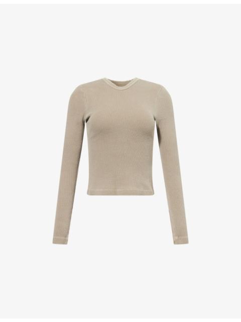 Citizens of Humanity Pilar Long-Sleeve Waffle-Knit Cotton Top