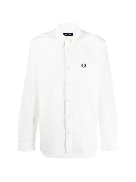 Fred Perry logo-embroidered cotton shirt