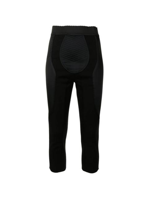 panelled cropped leggings