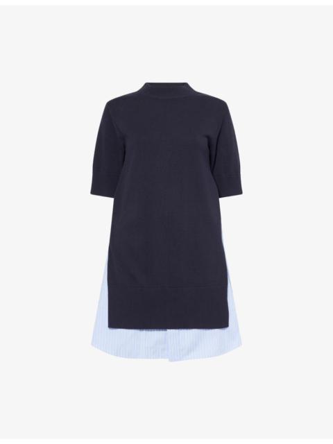 sacai Poplin X Suiting Dress | REVERSIBLE