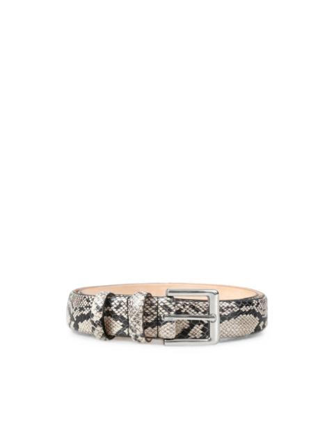 CORDERA snake-effect leather belt