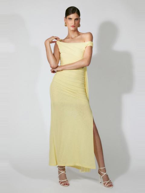 BARDOT Layana Asym Maxi Dress In Canary Yellow