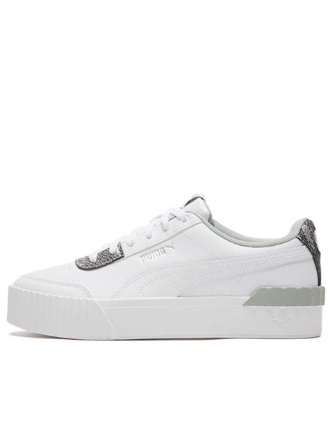 PUMA (WMNS) PUMA Carina Lift Snake White/snake print Low Casual Board Shoes 373230-01