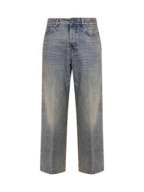 HAIKURE Blue cotton denim Betty cropped jeans