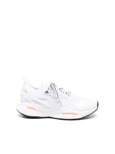 panelled-design lace-up sneakers