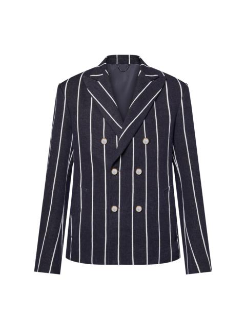 Louis Vuitton Double-Breasted Linen And Cotton Blend Tailored Jacket