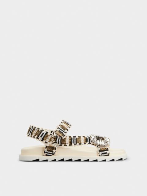 Roger Vivier Slidy Viv' Sandals in fabric