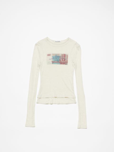 Double-layered t-shirt - Ecru Melange