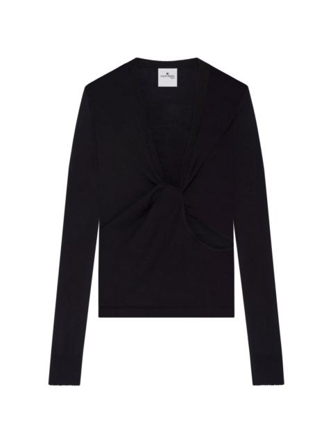 courrèges twist-detailing shirt