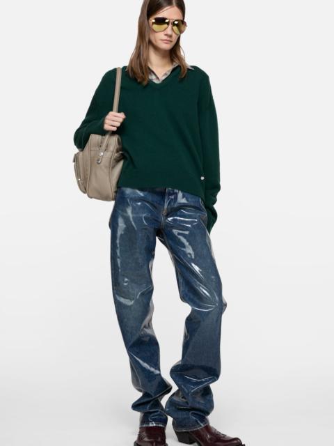 Acne Studios Wool sweater with cut-out - Dark green