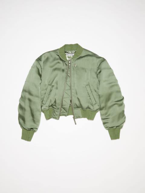 Logo patch bomber jacket - Dusty green