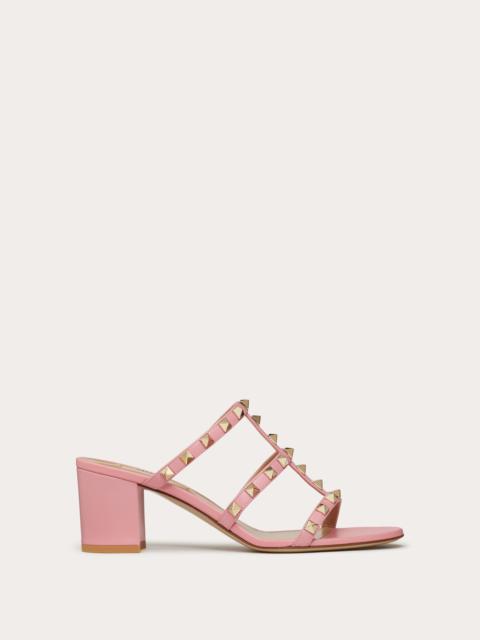 Valentino ROCKSTUD CALFSKIN LEATHER SLIDE SANDAL 60 MM