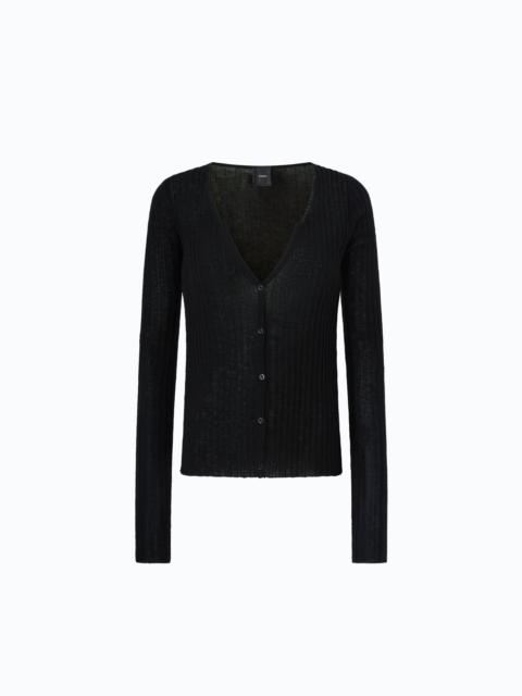 PINKO RIBBED CARDIGAN WITH BUTTONS