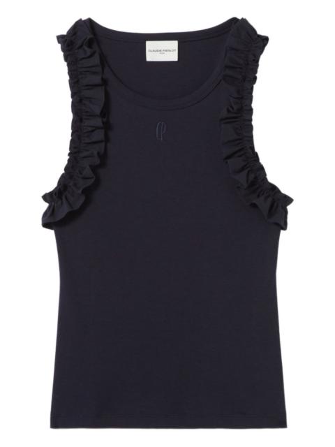 Claudie Pierlot ruffled-trim top