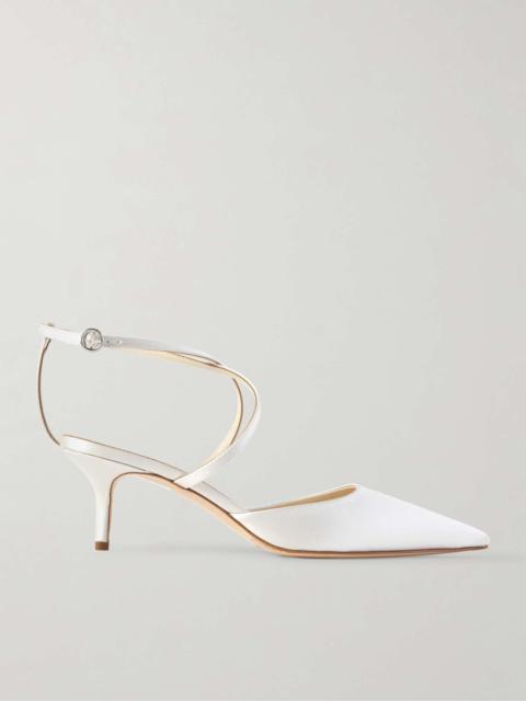 Aeyde Salome satin pumps Cream