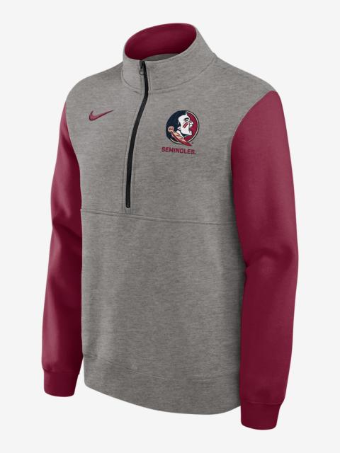 Florida State Club Men's Nike College 1/2-Zip Crew