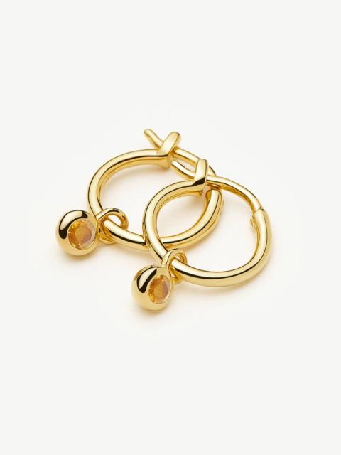 MISSOMA November Birthstone Mini Charm Hoop Earrings