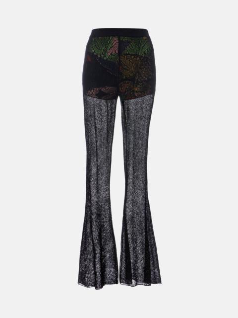 Etro Cotton lace flared pants