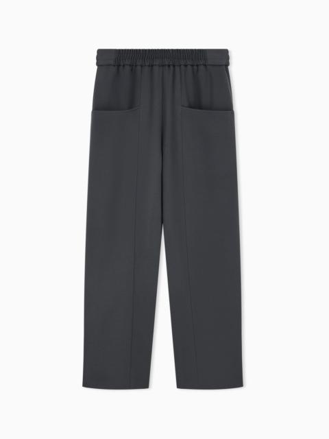 GIORGIO ARMANI PULL-ON TROUSERS IN STRETCH WOOL WITH POCKETS