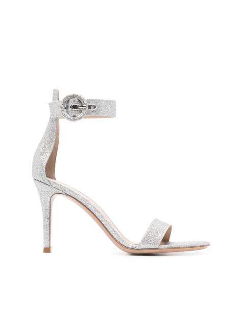 Gianvito Rossi glitter-detail 90mm sandals