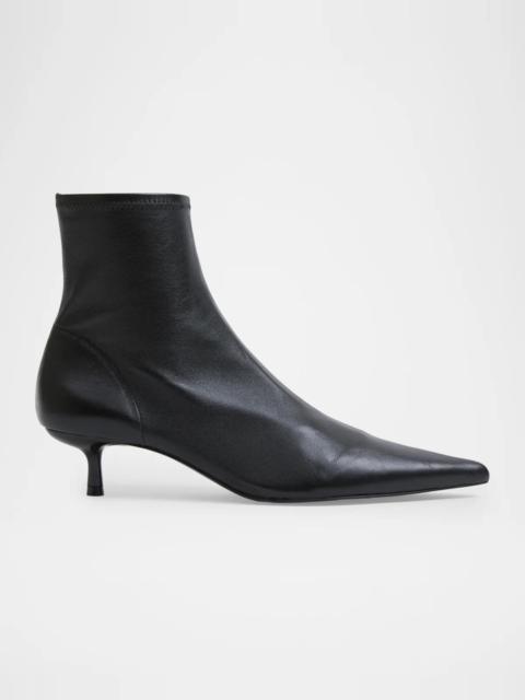 SIMKHAI 75mm Katya Stretch Leather Ankle Boots