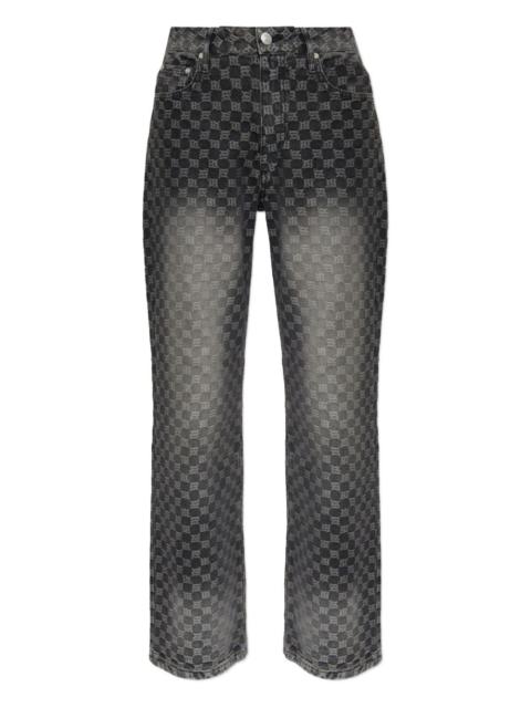 MISBHV monogram-check jeans