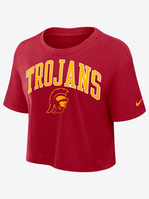 Nike USC Athletic Prep Arch Women's Nike Dri-FIT College Cropped T-Shirt