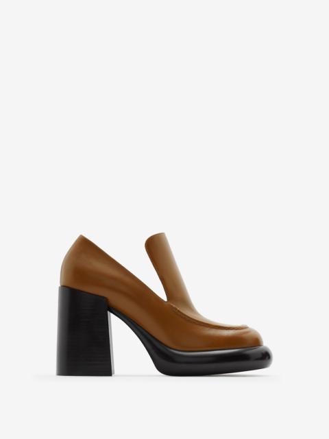 Burberry Leather Wedge Loafers