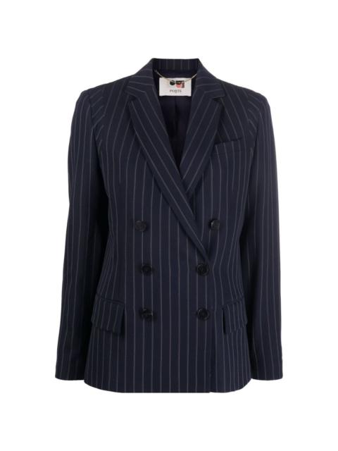 Ports 1961 pinstripe double-breasted blazer