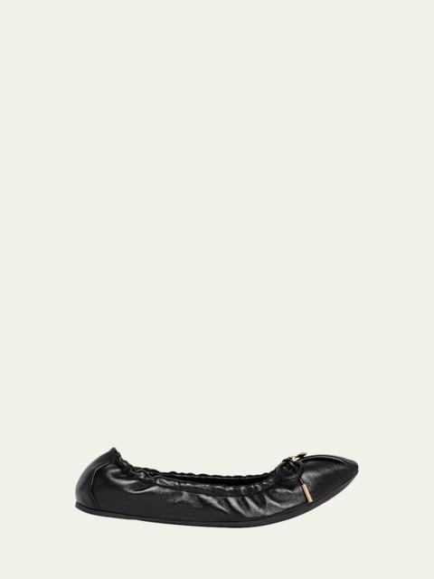 FERRAGAMO Joelle Leather Bow Ballerina Flats