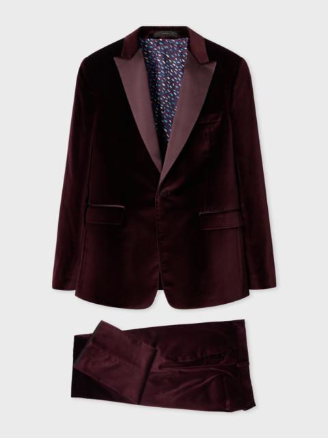The Soho- Burgundy Velvet Suit