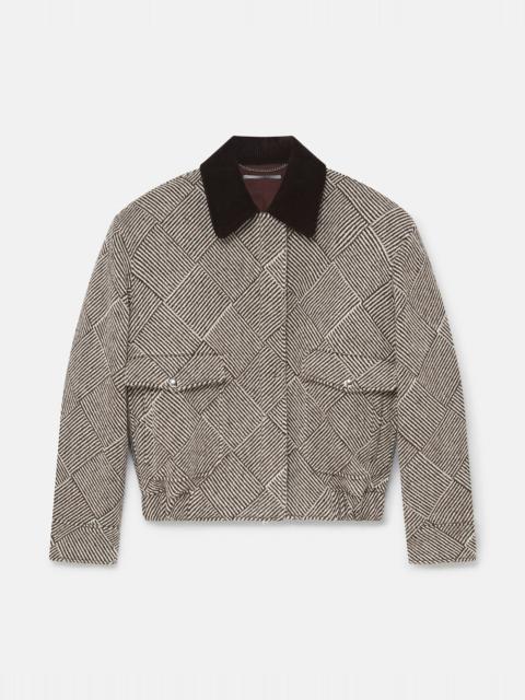 Oversized Tweed Bomber Jacket