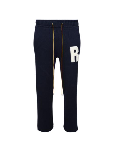 Rhude letter-patch drawstring trousers