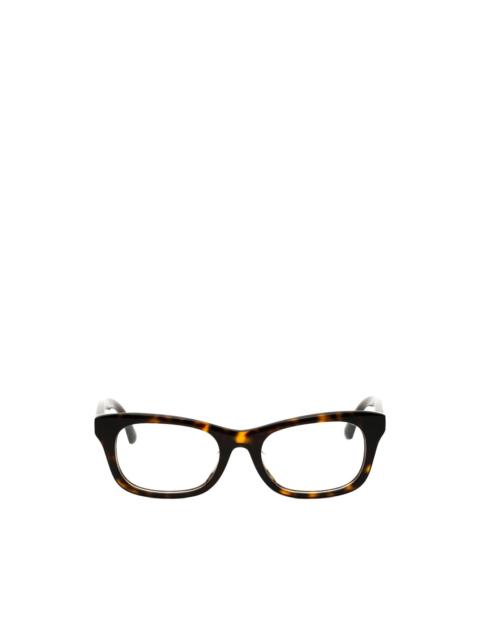 Burberry tortoiseshell-effect rectangle-frame glasses