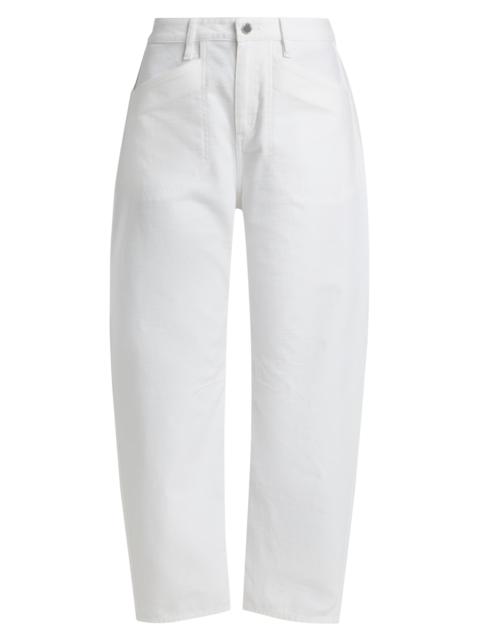 rag & bone Women's Stevie Utility Tapered Cotton Pants - White