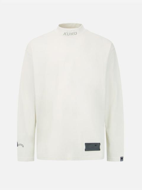 EVISU Graffiti Effect Slogan Print Long Sleeve T-shirt