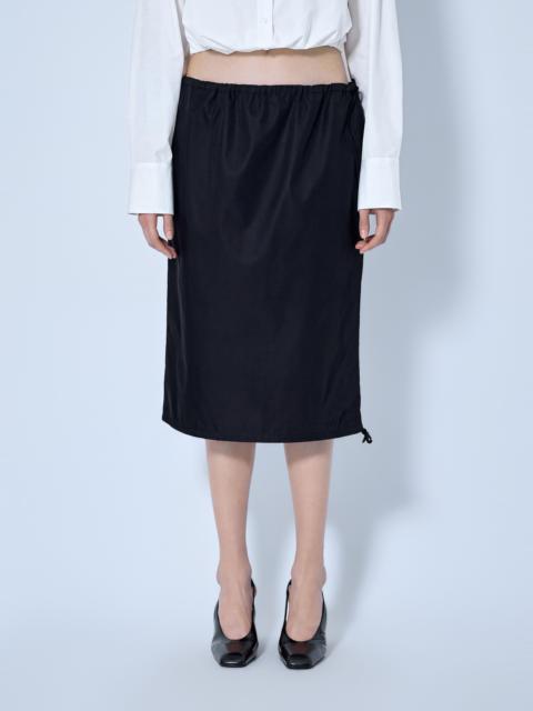 Prada Elastic Waist Re-Nylon Midi Skirt