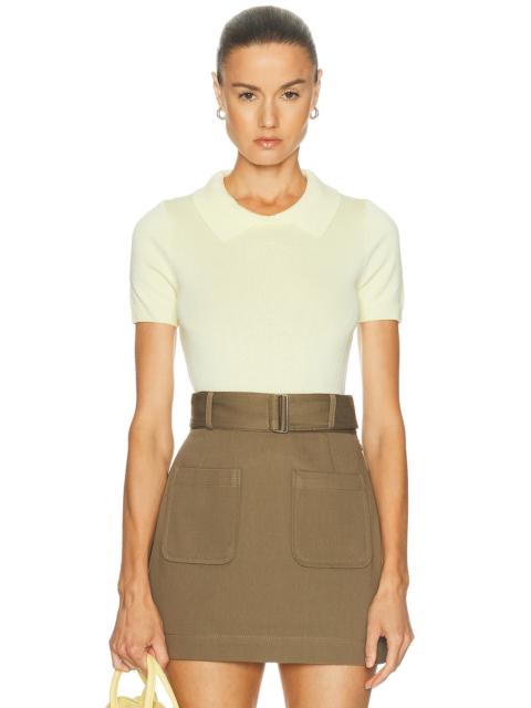 MATTHEW BRUCH Knit Collared Tee