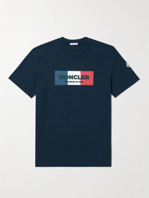 Moncler Slim-Fit Logo-Print Cotton-Jersey T-Shirt